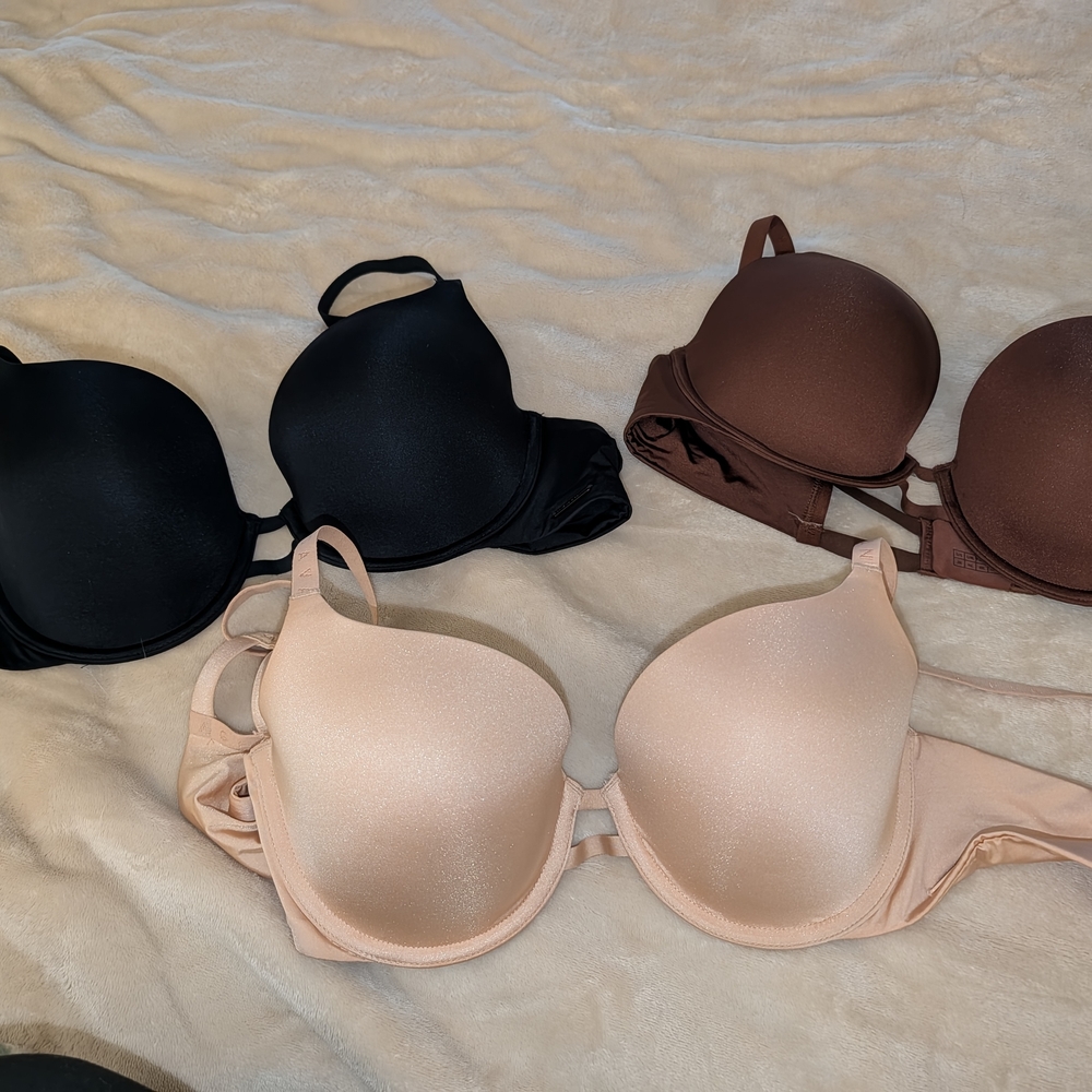 Savage X Fenty Black, Brown, and Cream Bra Set